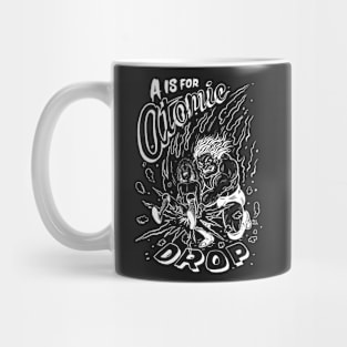 A is for Atomic Drop (white ink) Mug